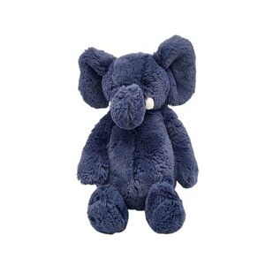 Jellycat London Plush Bashful Elephant Navy Blue Soft Stuffed Animal Toy Cuddly